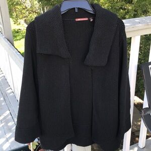 525 America Black Open Cardigan Sz L